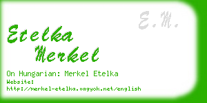 etelka merkel business card